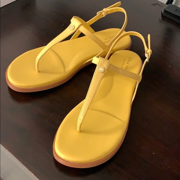 cole haan yellow sandals